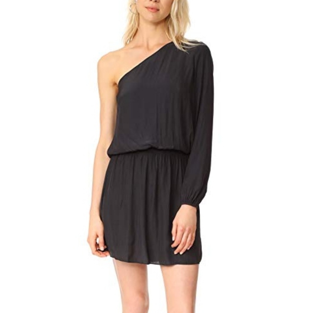 Ramy Brook Janey One Shoulder Silk Mini Dress S
